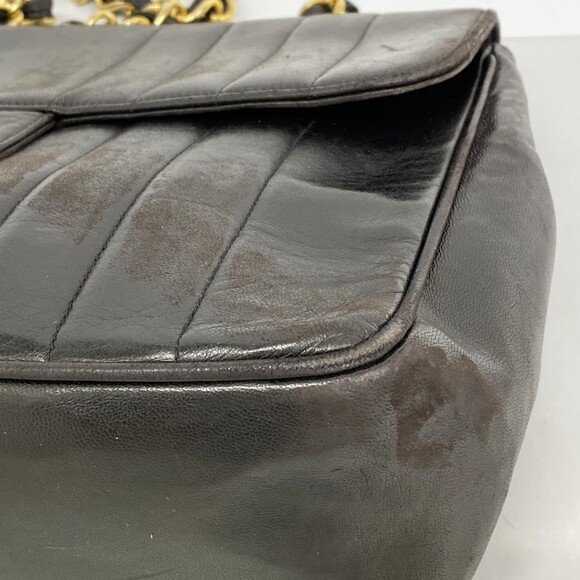 Chanel Mademoiselle Shoulder Bag, Double Chain, Lambskin, Black, Women's - Picture 8 of 12